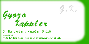 gyozo kappler business card